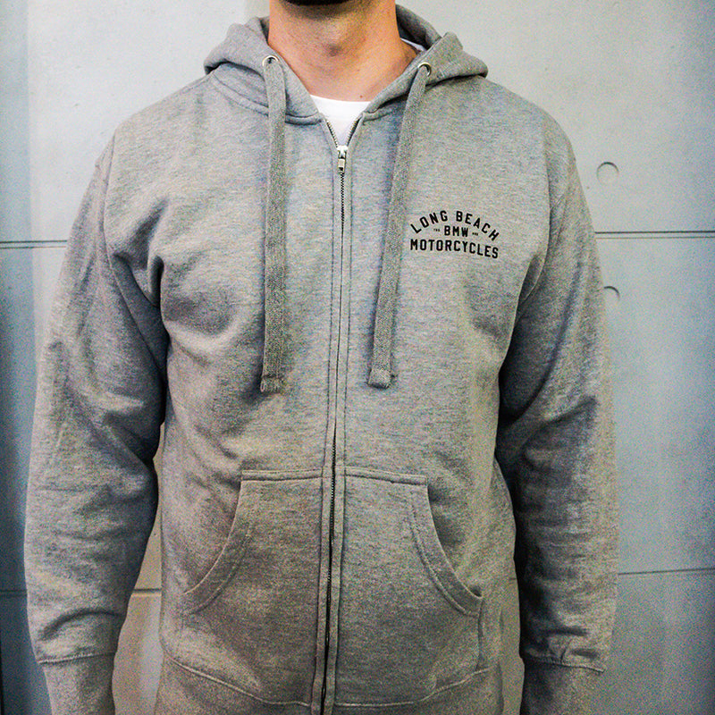 Gray Big Bear Zip-Up Hoodie