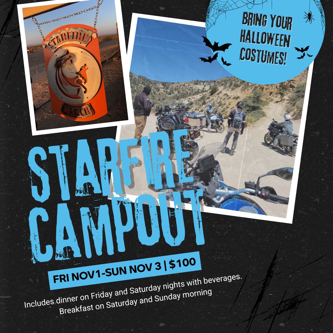 Starfire Ranch Campout - Nov 1-3 – Long Beach BMW Motorcycles Shop